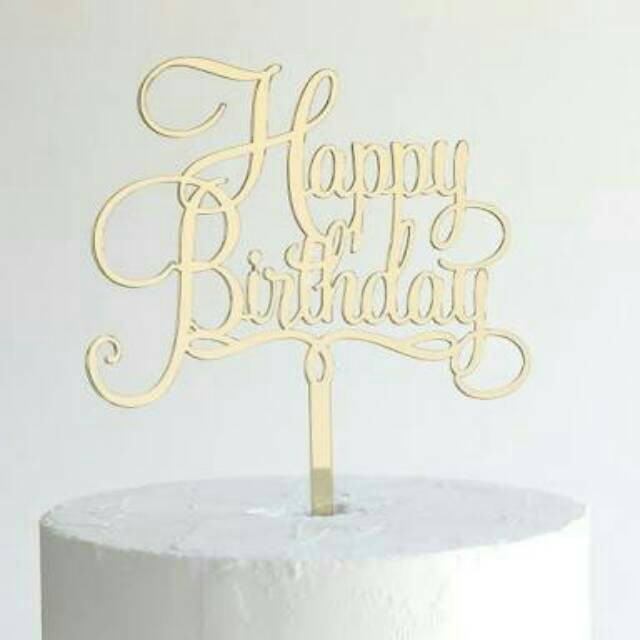

Cake topper akrilik mirror gold 30x20cm