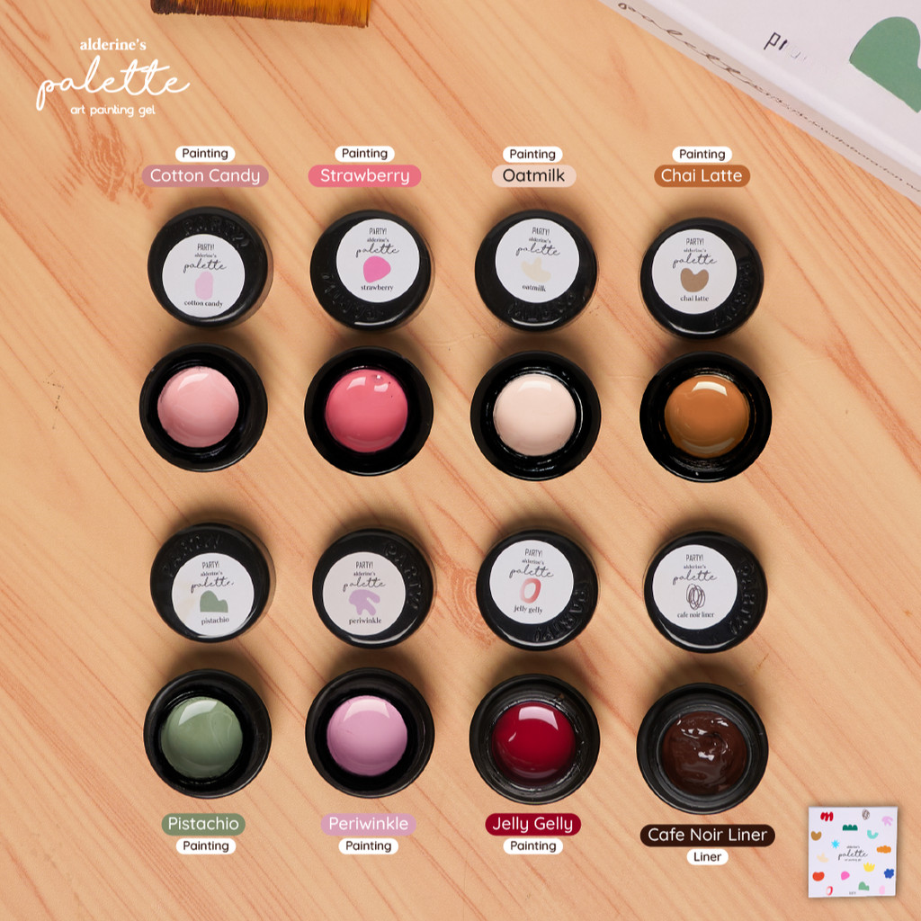 PARTY X ALDERINE PAINTING GEL | FULL SET| HALAL | PAINTING GEL for NAIL ART | WILONAILSUPPLY