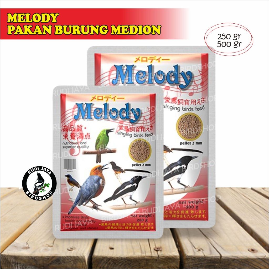 READY MELODY MEDION MELODI 500 GRAM VOER COKLAT MAKANAN BURUNG MURAI KACER WAMBI SEPERTI TOPSONG