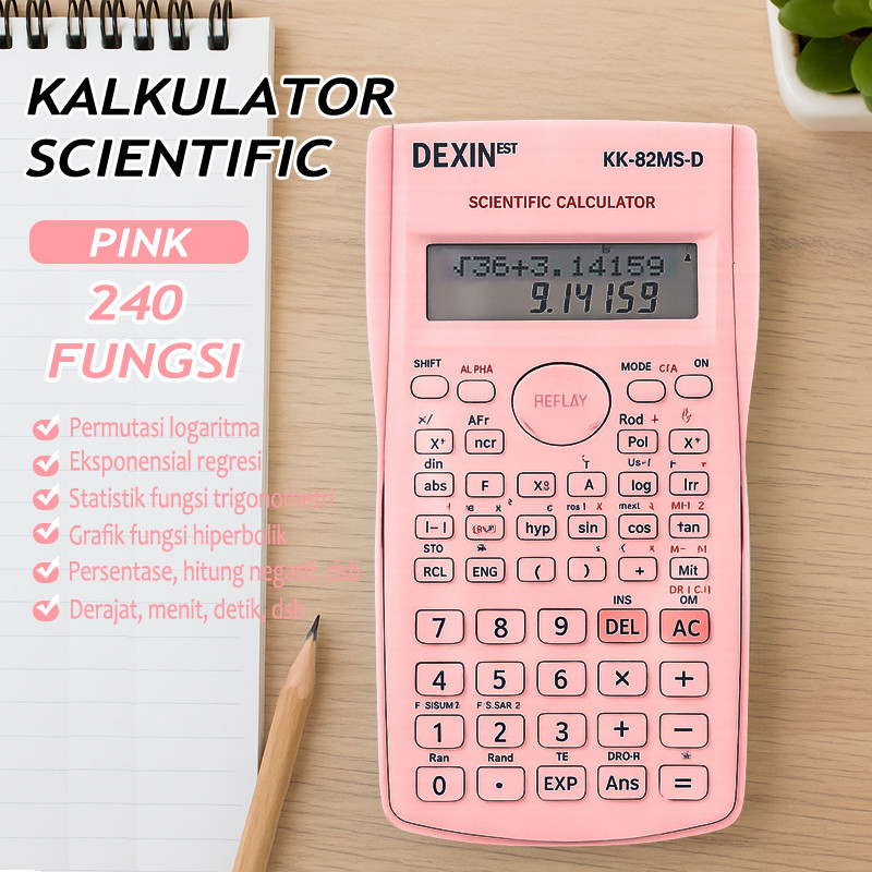 

Kalkulator Ilmiah 24 Fungsi Kalkulasi Warna Pastel Cerah 100% Akurat Menghitung Secara Kompleks