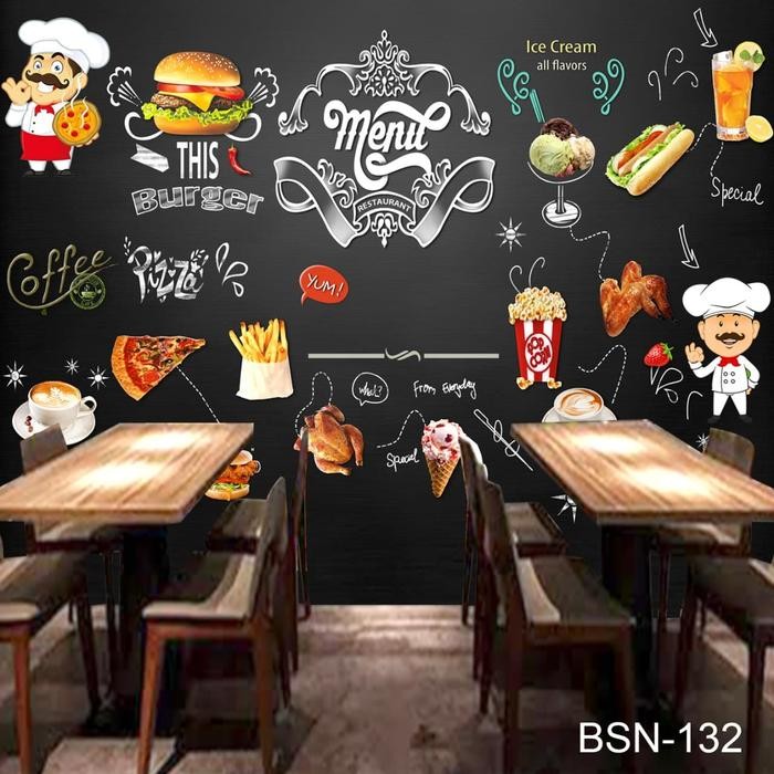 Promo WALLPAPER CUSTOM 3D WALLPAPER DINDING RESTAURANT 4 - Banner