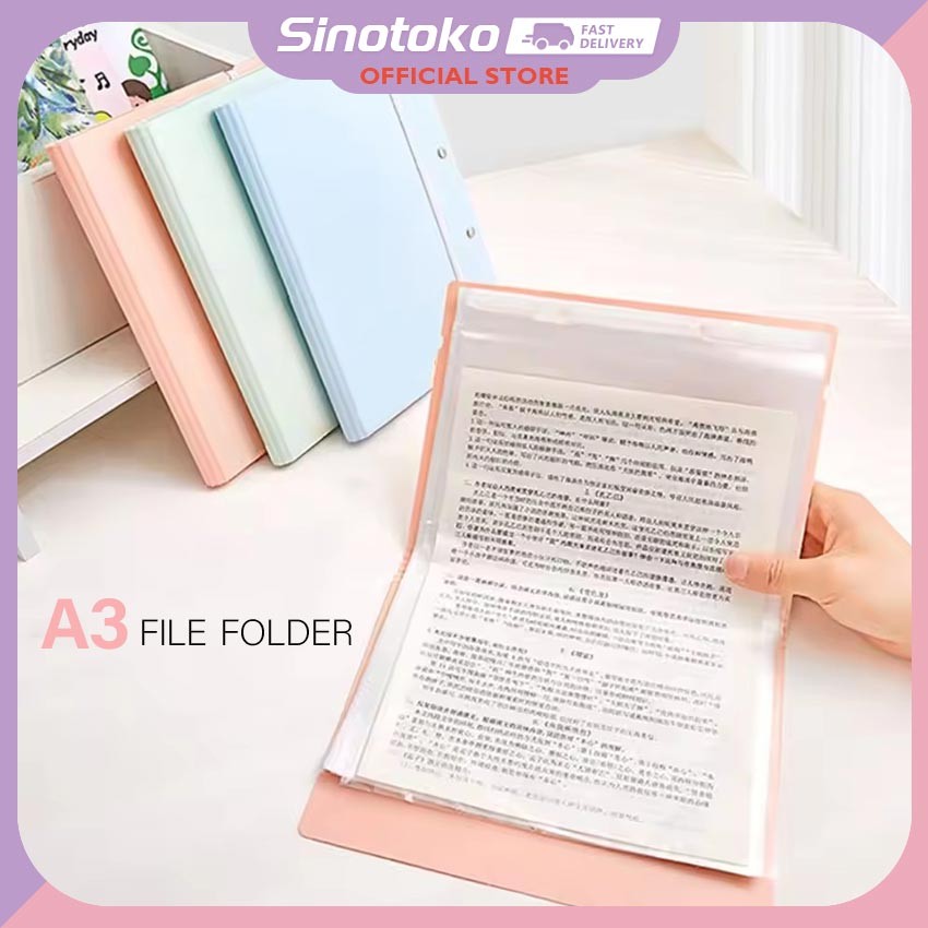 Display Book A3 Folder Lembut, Folder Buku Pelajaran dan Map