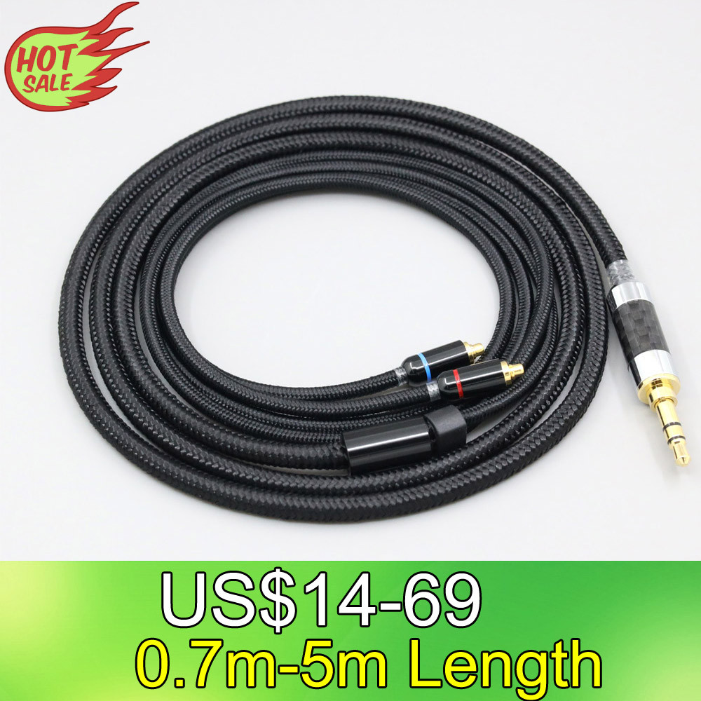 6.5mm XLR 4.4mm Super Soft Headphone Nylon OFC Cable For AKG N5005 N30 N40 MMCX Earphone LN007542