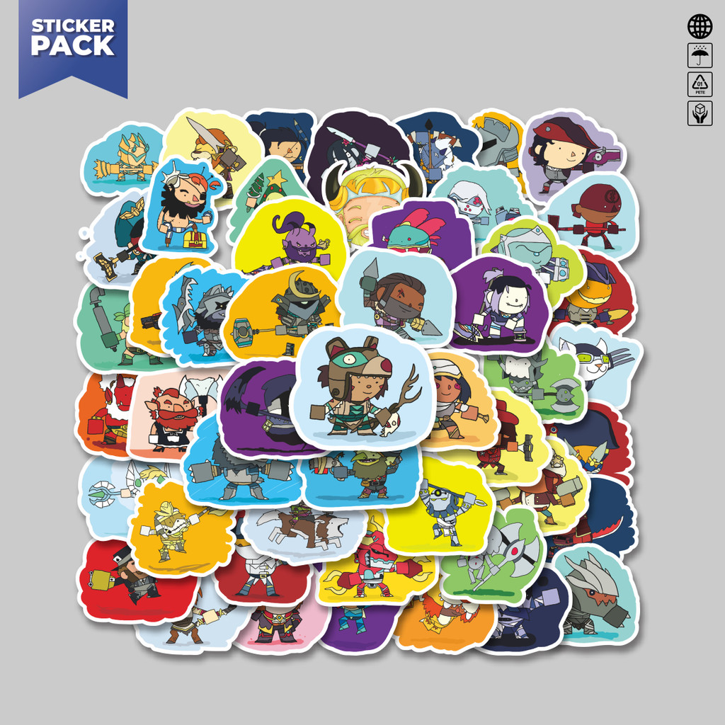 

[100PCS]Stiker Pack Stiker Game Series Brawlhalla Character Mix 2 Aesthetic Vinyl Anti Air Dekorasi Sticker Laptop Buku Journal Koper Helm Casing HP Gitar Helm Skateboard
