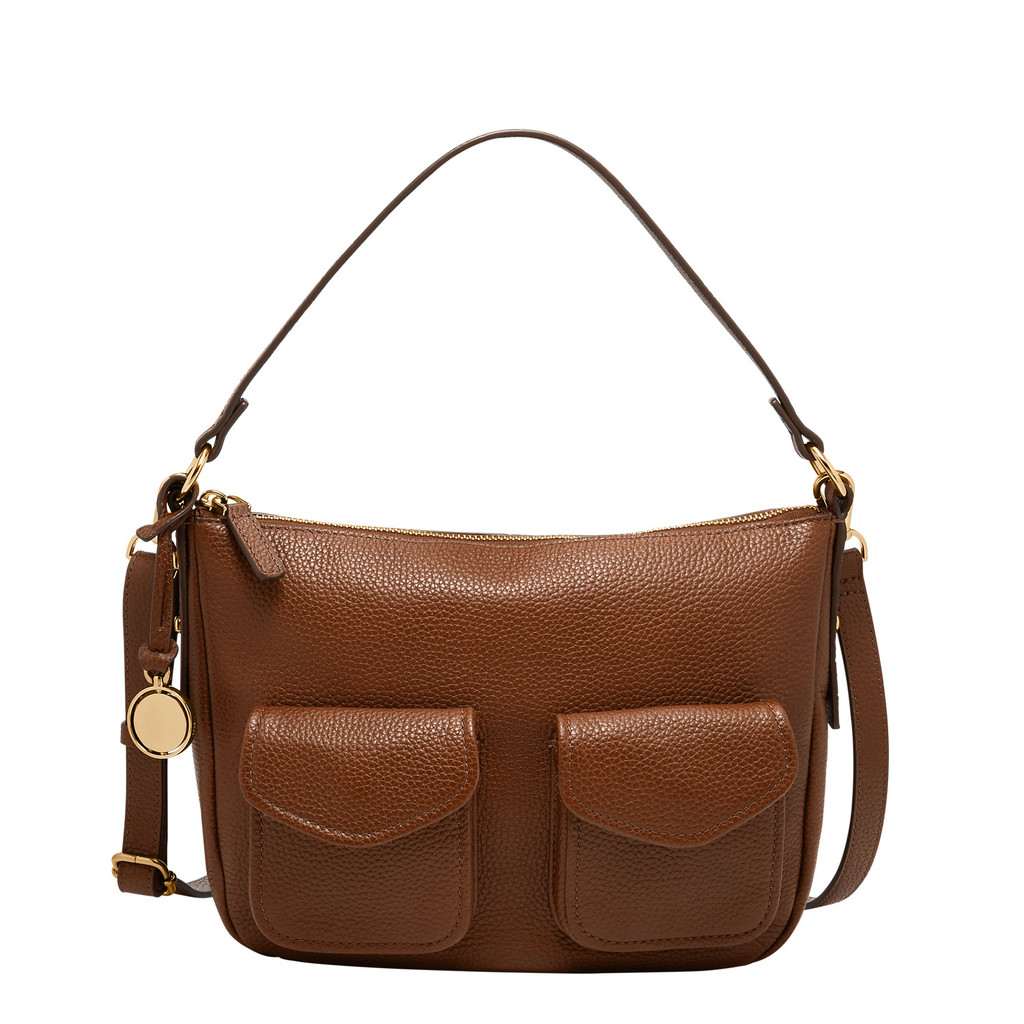 Fossil Jolie Leather Cargo Crossbody Bag Medium Brown Tas Wanita - ZB11160-200