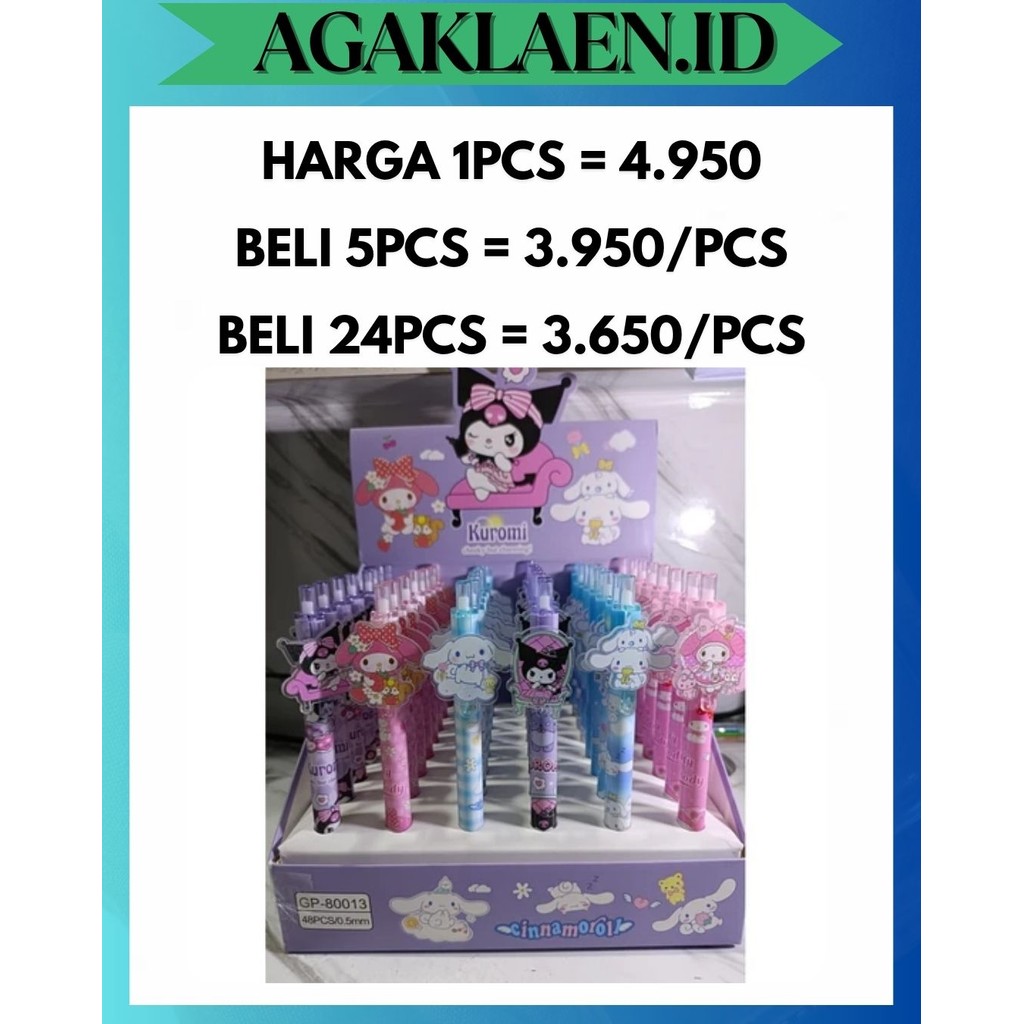 

AL PULPEN PENA GEL 0.5MM CETEK TINTA HITAM MOTIF CANTIK BLACKPINK SANRIO SHINCAN LOTSO