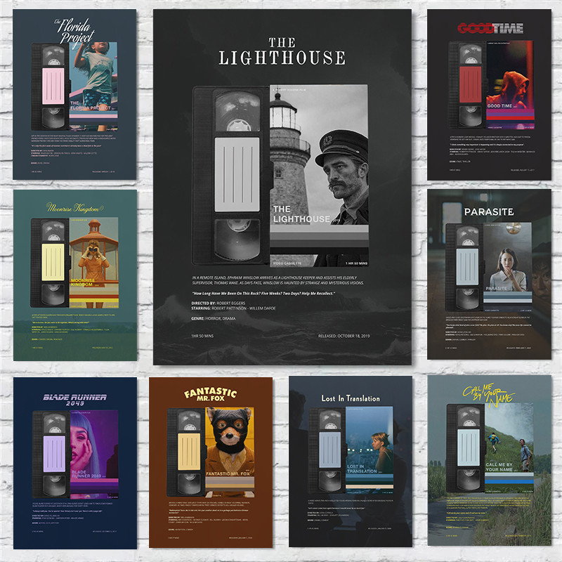 

Classic Movies Retro VCR Style Poster Modern Magnetic Tape Prints Canvas Painting Wall Art Pictures Home Living Room Decoration