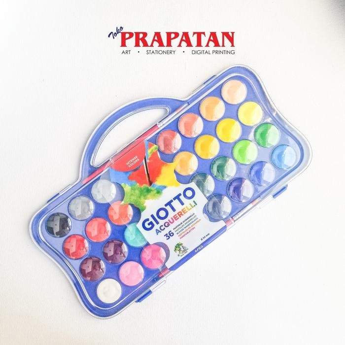 

Giotto Acquerelli Watercolor set 18/24/36 dia 30mm / Cat Air - 12 Warna