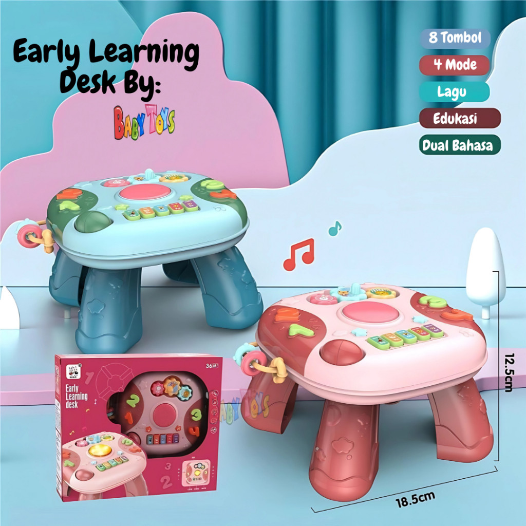 SHD_SHOP BabyToys Mainan Piano Edukasi Anak Bayi Musik Early Education Meja Kid Toy Motorik Sensorik