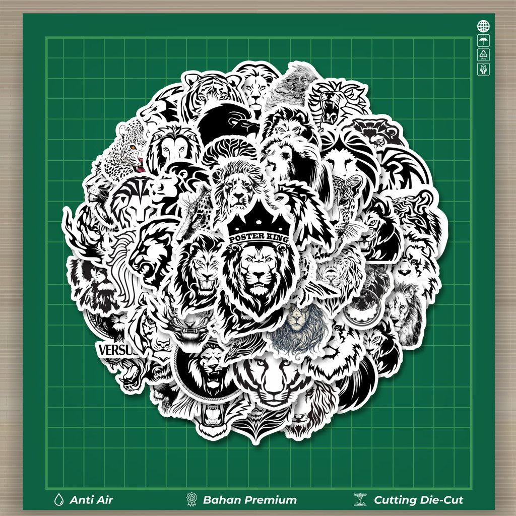 

HOT 50 PCS STIKER Stiker Black And White Big Cat Head Design Mix [Kepala Kucing Besar Hitam Putih] Stiker Fashion Cars Decal Dingin Kartu Album Custom Vinyl Anti Air- Sticker Aesthetic Buku Journal Koper Casing HP Tablet Laptop Helm Motor Botol Minum