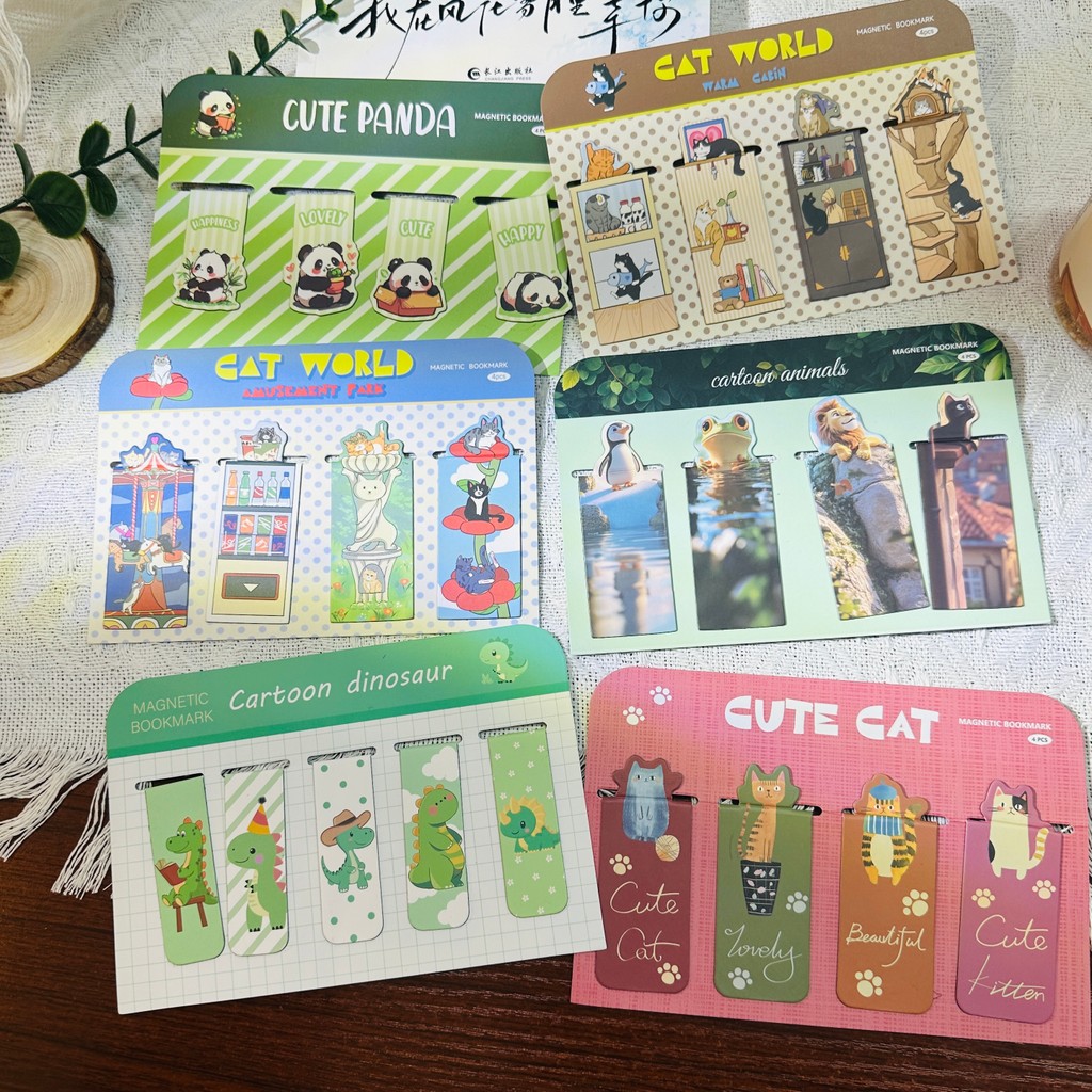 

4/5PCS Animal Series Magnetic Bookmark 2.5-inch Suitable for Book Readers, Students, Schools, Home Offices, and Reading Supplies