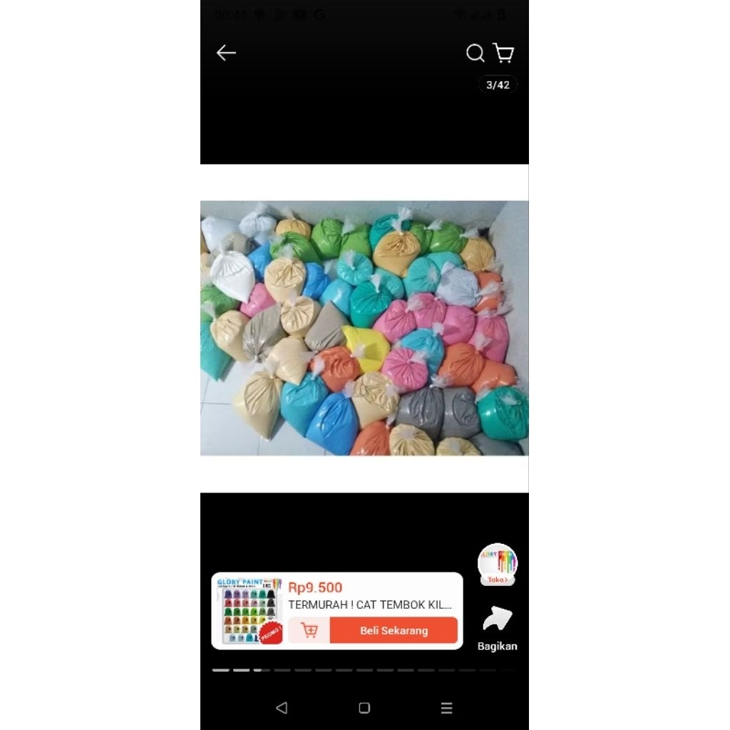 cat tembok bubuk 300 warna