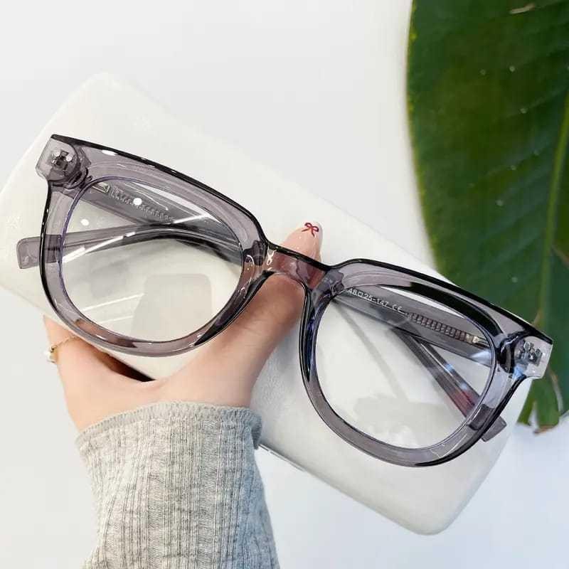 RIONEX Kacamata Venom Retro Frame Kacamata Kotak Bluearay Antiradiasi Square Unisex Photocromic Blue