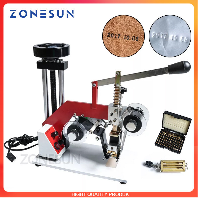 

BEST QUALITY ZONESUN ZY-RM5-E(2) Color Ribbon Hot Printing Machine Date Code Ribbon Hot Foil Stamping Machine,Batch Number Foil Embossor