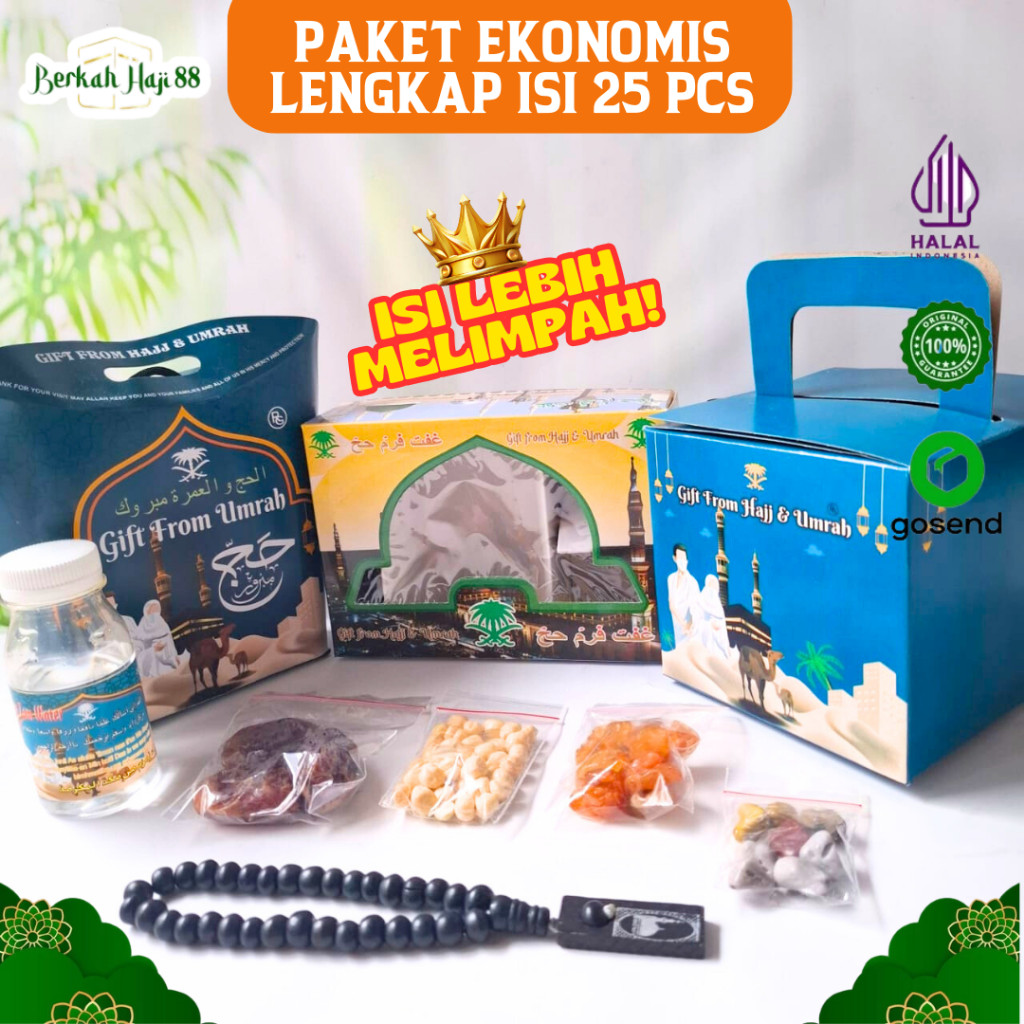 

Paket Hampers Oleh Oleh Umroh dan Haji Dus Bebas Pilih isi 25 Paket Terlengkap ISI LEBIH MELIMPAH