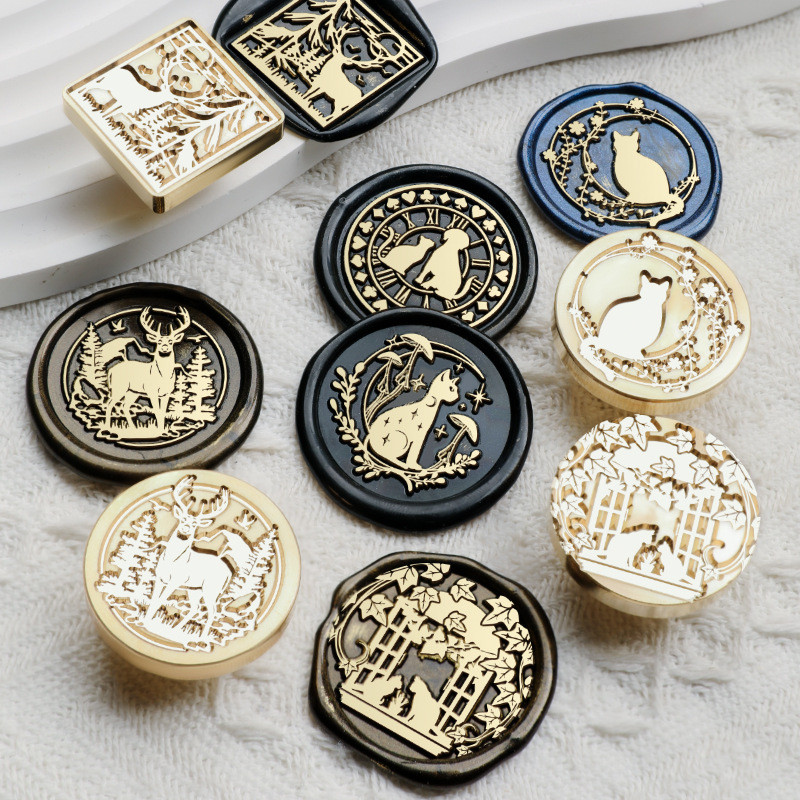 

Animal Pattern Wax Seal Stamp Retro Sealing Wax Stamp Head DIY Sealling Wax Stamp Scrapbooking Envelope Invitation Gifts Crafts