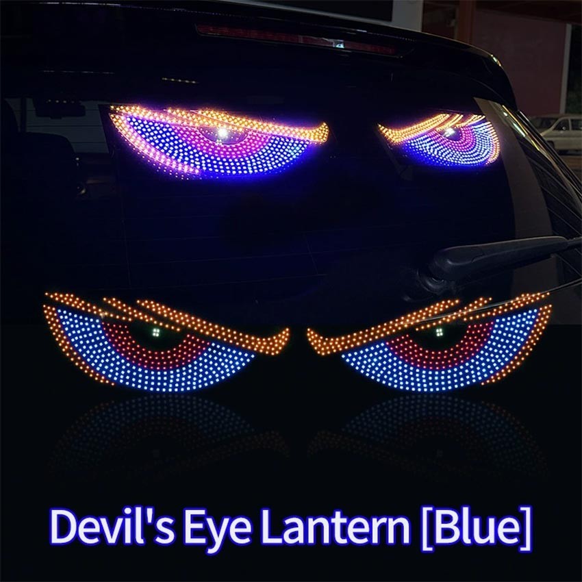 Lampu Devil Eye Merk Multi Mode Layar Tampilan LED Truk Depan Belakang Kaca Depan Mobil / Lampu LED