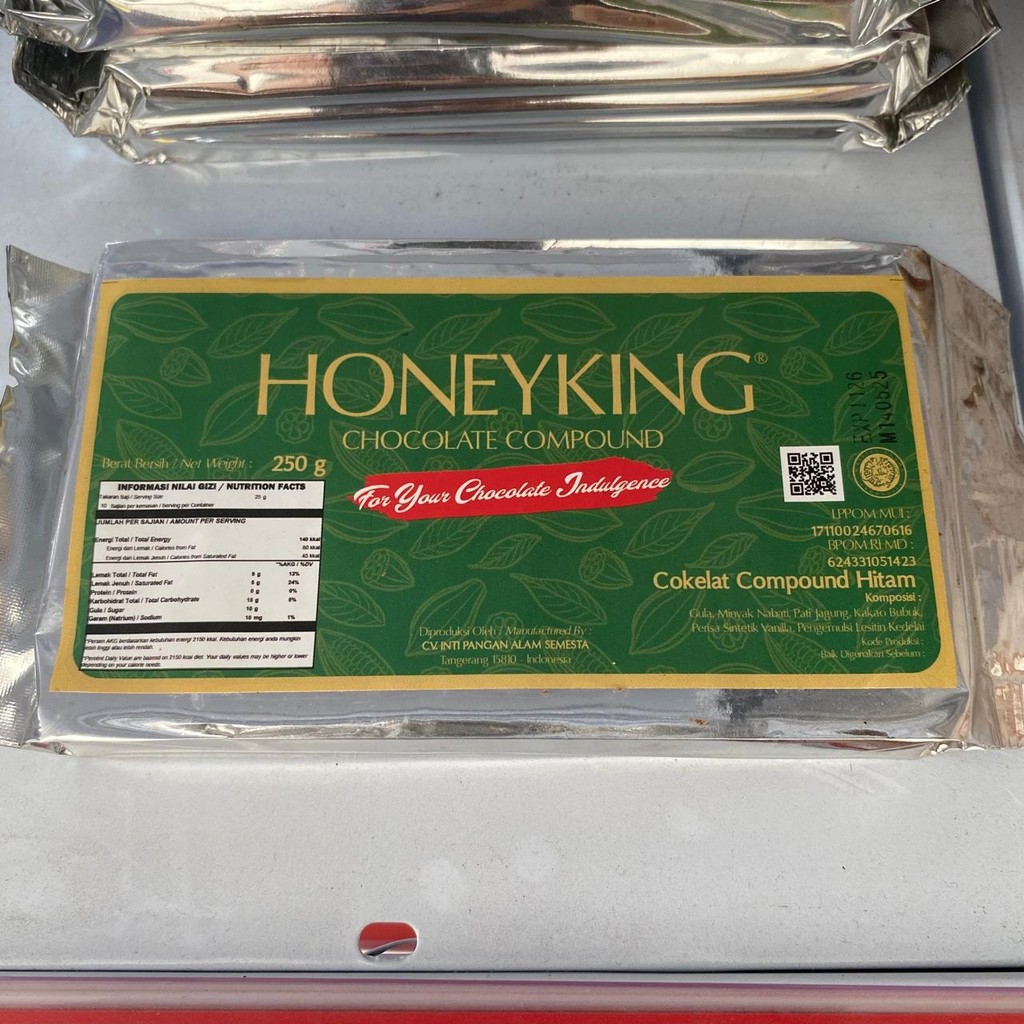 

Honeyking Cokelat Compound Dark Hitam 250gr
