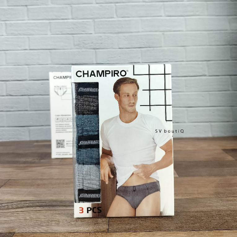 Celana Dalam Pria Champiro Isi 3 Katun S-XL