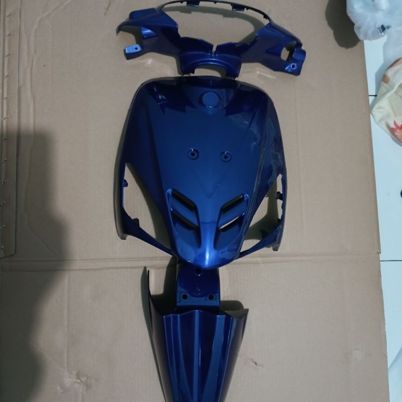 paket tameng body depan yamaha mio sporty biru tua