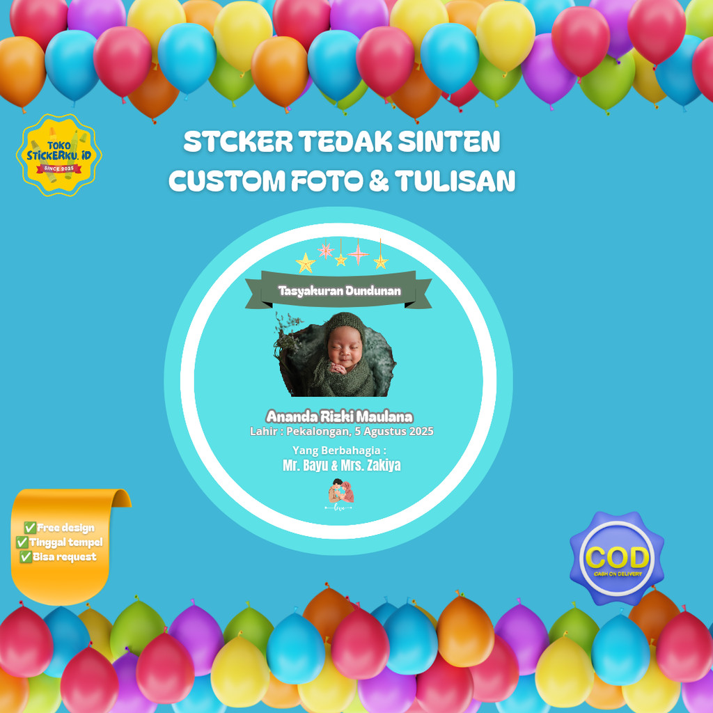 

stiker dundunan stiker tedak siten tasyakuran