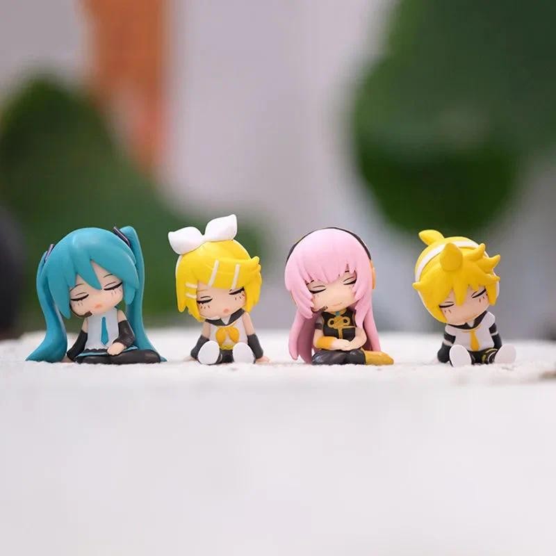 Anime characters sleep, action characters Kagamine Rin Kagamine Len Doll Kawaii toys Halloween decor