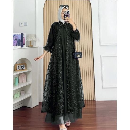 NADINE DRESS BP - GAMIS BRUKAT DRESS PESTA DAN KONDANGAN MATT BRUKAT PREMIUM - KONVEKSI