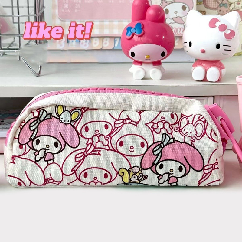 

Large Capacity Student Pen Bag Sanrio Stationery My Melody Pencil Case Travel Cosmetic Bag Girl Gifts