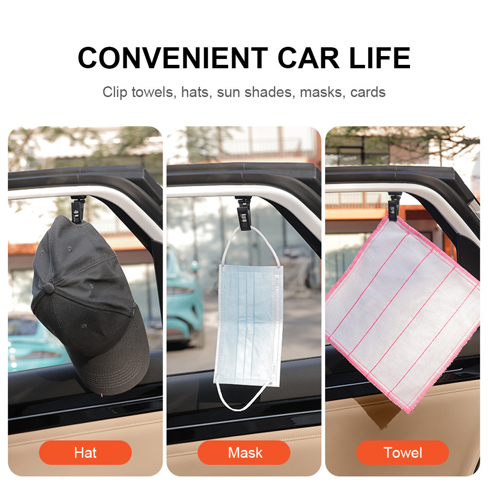 

2Pcs Car Storage Clips Adjustable Vehicle Parking Card Holder Clip Heat Resist Self Adhesive Bill Holder Clamp Car Accessories