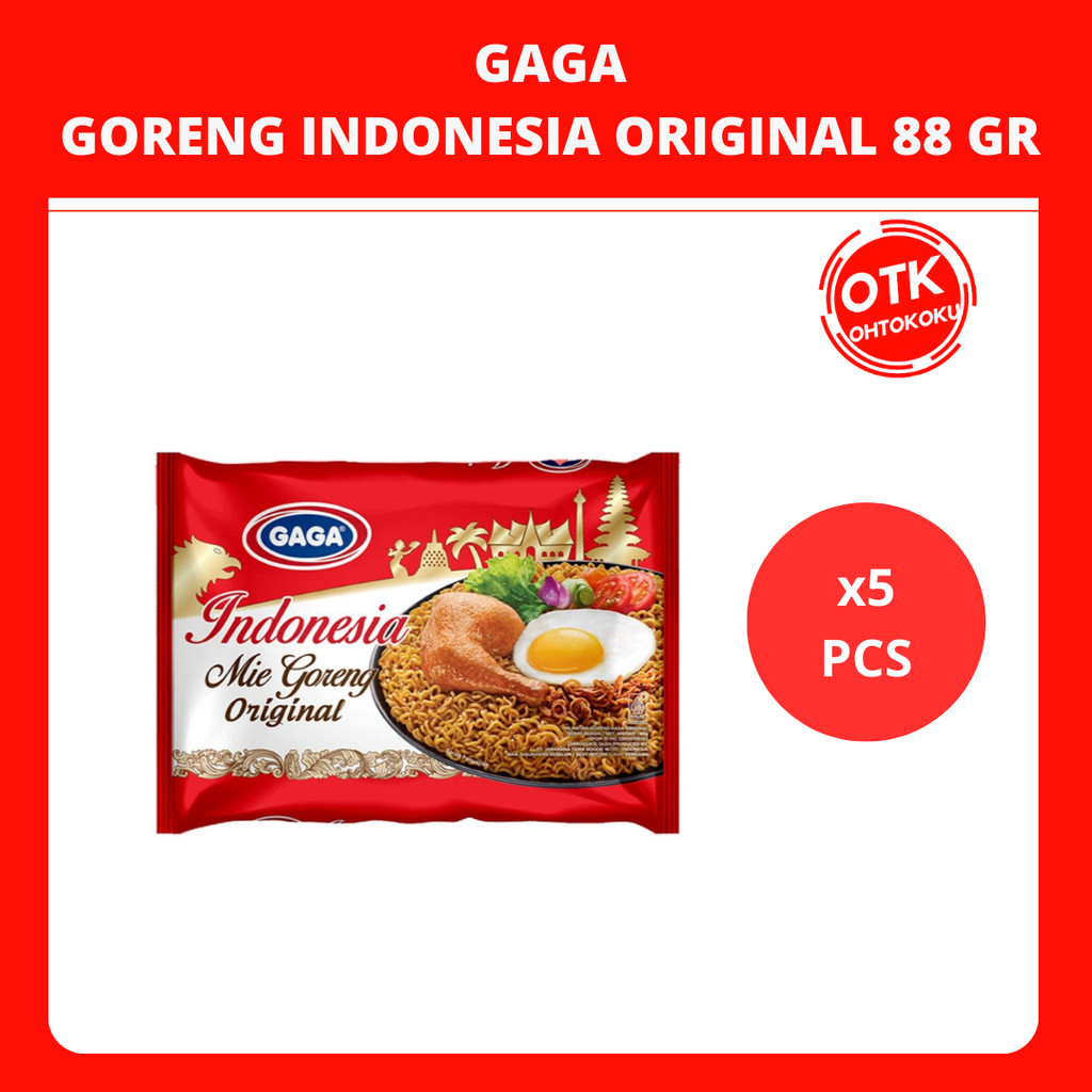 

Gaga Mie Instan Goreng Indonesia Original 88 gr x 5 pcs
