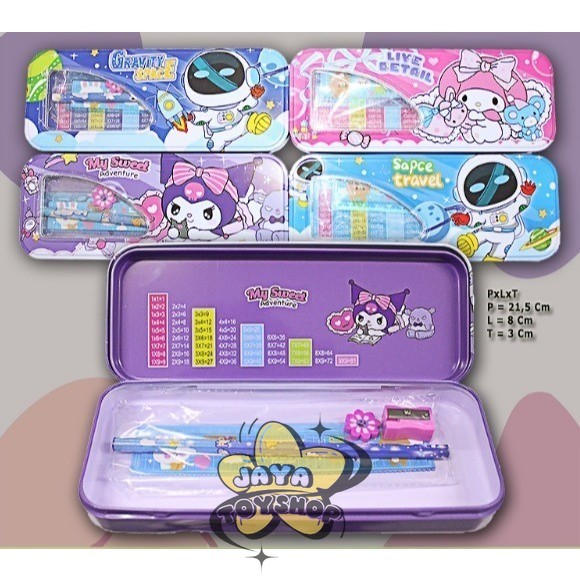 

[BIG SALE] KOTAK PENSIL KALENG ada ISI ukuran SEDANG/PENCIL CASE //kotak pensil karakter lucu//kotak pensil anak sekolah //kotak pensil murah