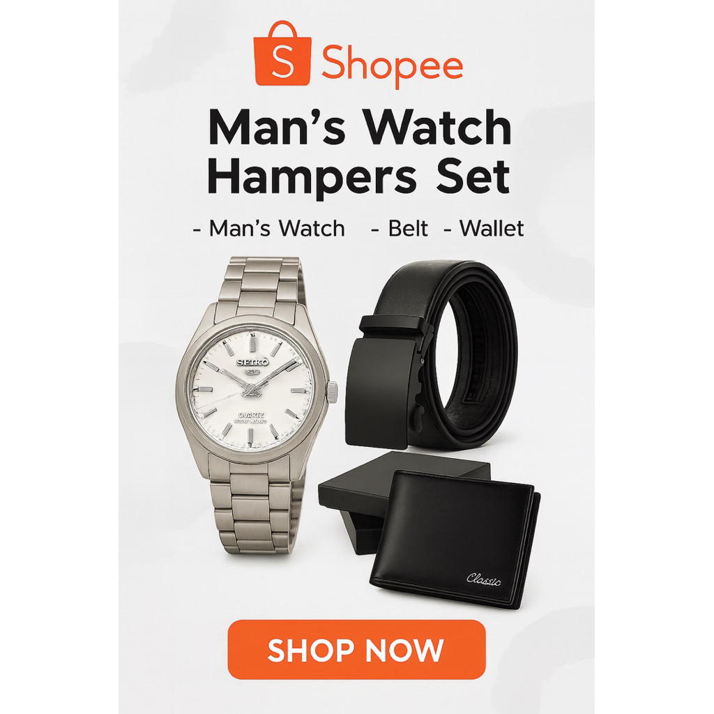 

Set Hadiah Pria Lengkap | Jam Analog / Digital + Dompet Kulit + Ikat Pinggang