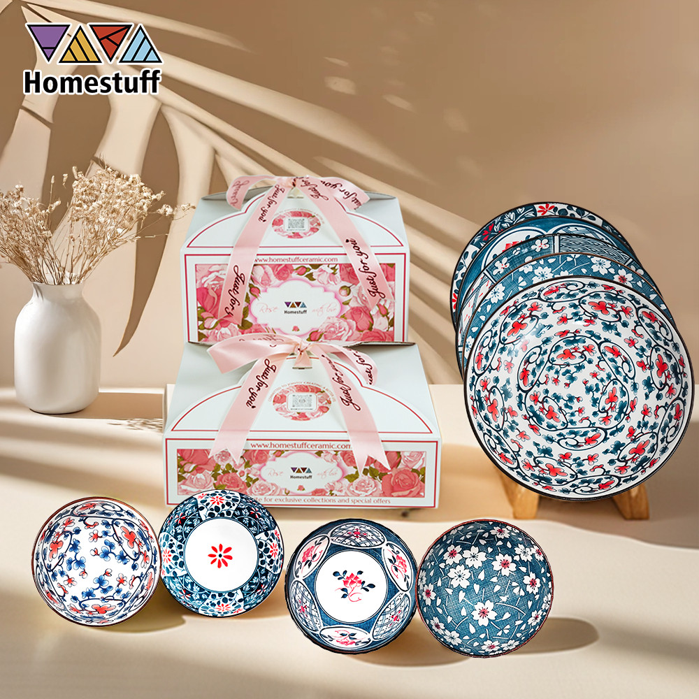 

[2025 NEW]+[SNI] HOMESTUFF Wedding Gifts Hampers Set Piring dan Mangkok Mewah / Set Peralatan Makan Keramik / Hadiah Peralatan Makan / Hampers Hadiah / Kotak Kado