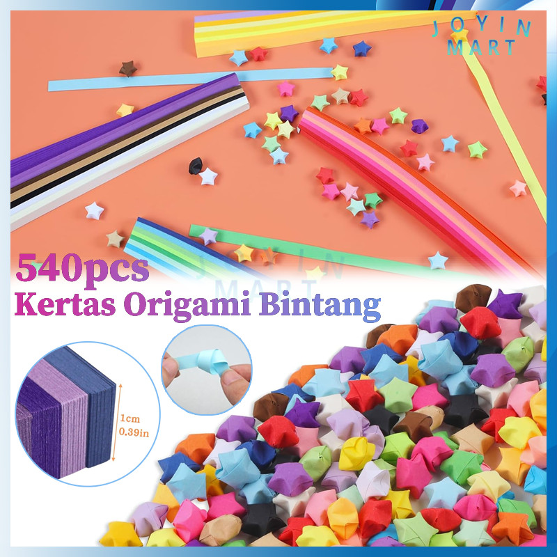 

540pcs Lucky Star Kertas/Origami bintang/Warna Origami Star Paper/Lucky Star Craft Handmade