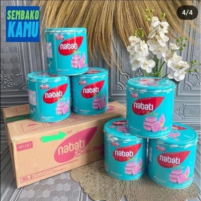 

Nabati Bites Wafer Pink Lava 240 gr Kaleng - 1 Dus Isi 6 pcs