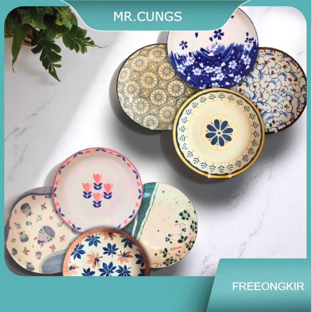 Piring Makan Model Omega 9inch / piring keramik 23cm / piring makan keramik 9inch
