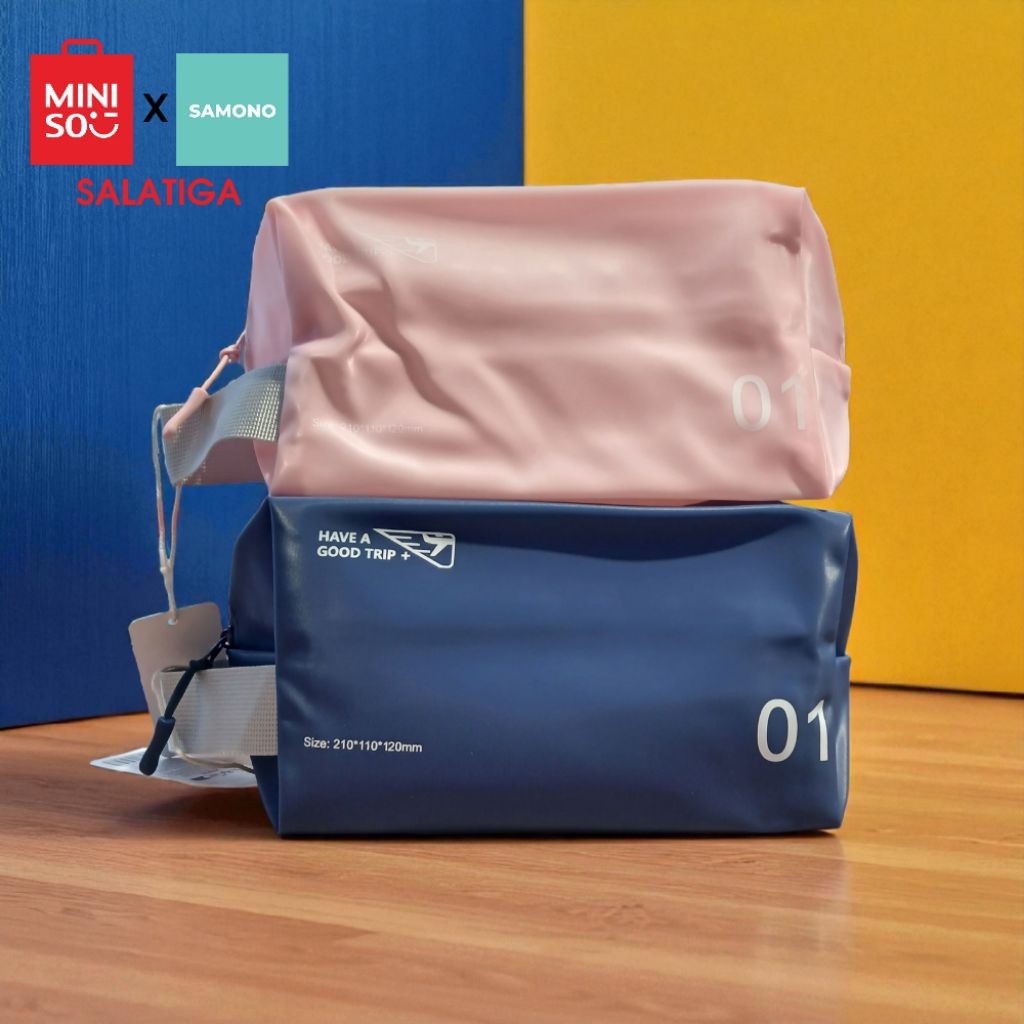 MINISO Jelly Color Series Square Storage Bag POUCH MAKE UP COSMETIC BAG TAS KOSMETIK PENYIMPANAN SER