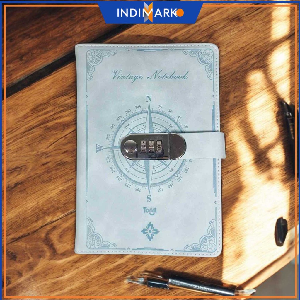 

Toddi Buku Jurnal Leather Diary 200 Halaman Grid A5 with Lock - TD22