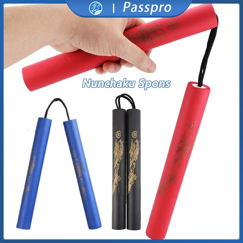 Nunchaku Busa Motif Naga / Foam Sponge Nunchaku Double Stick Untuk Latihan