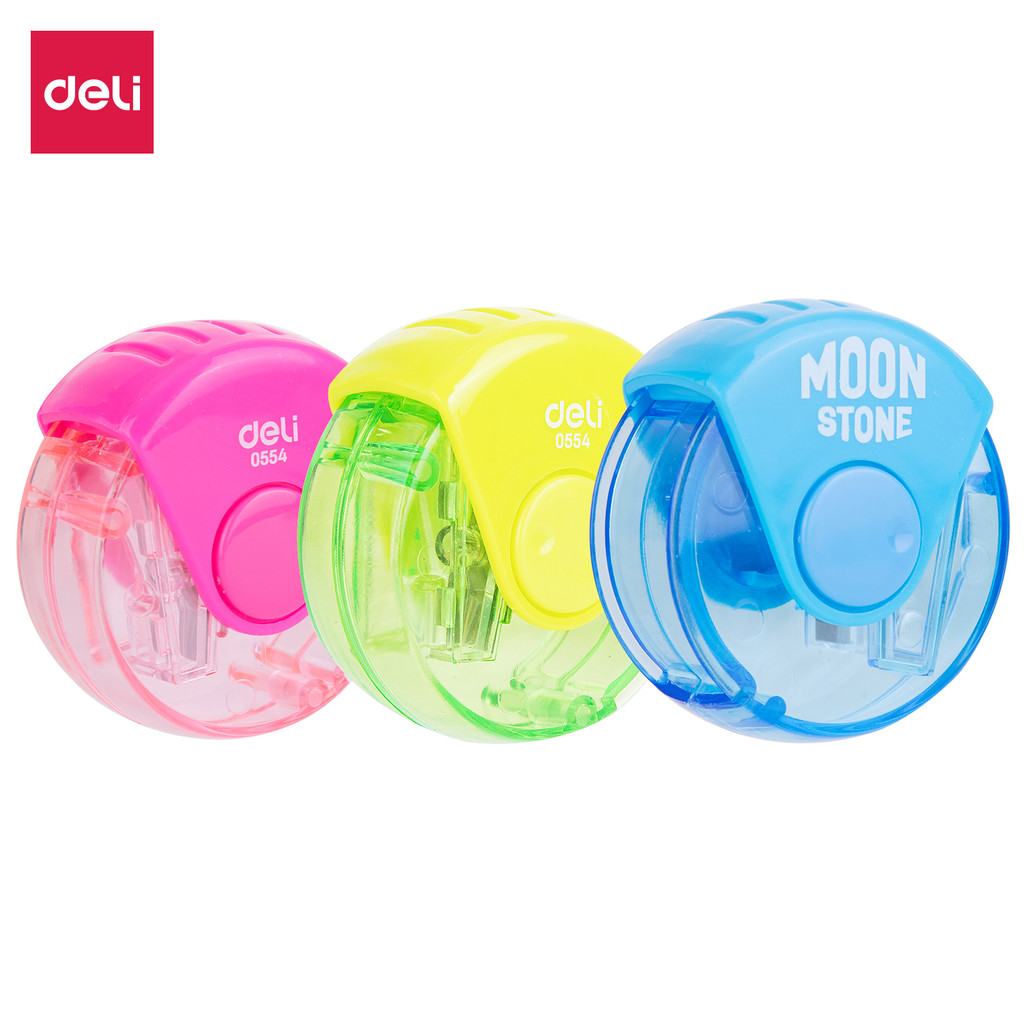 

Deli | Rautan Pensil (Pencil Sharpener) Moon Stone | 1 Lubang | E0554