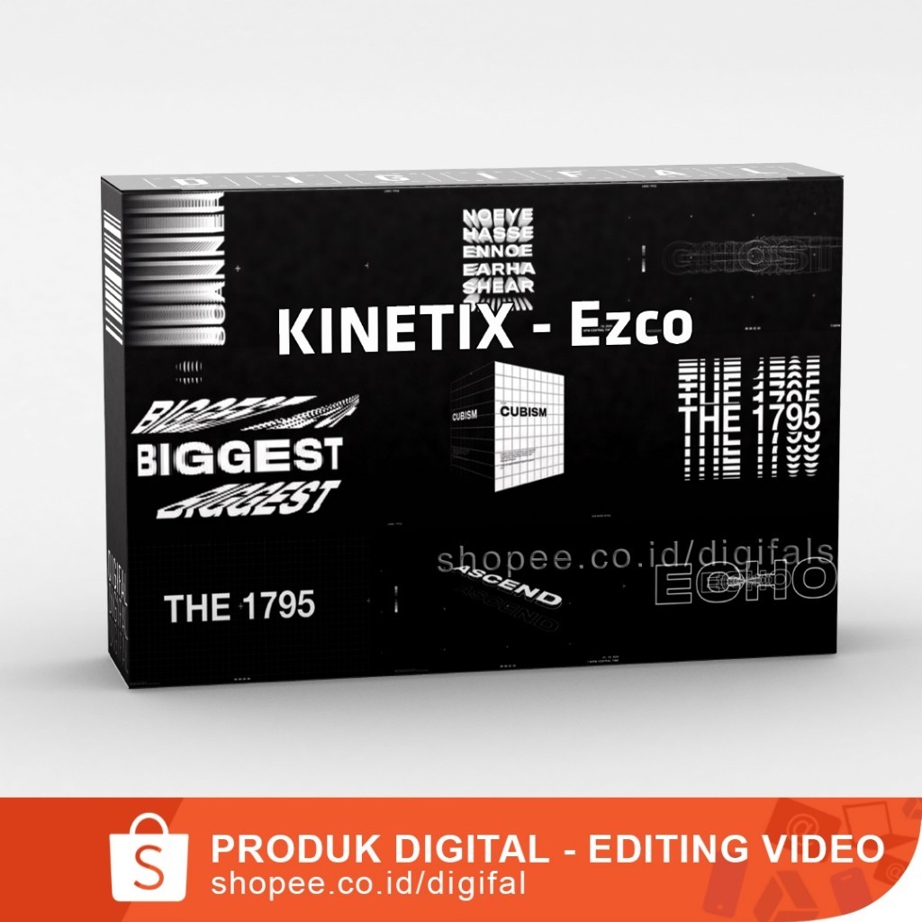 KINETIX - Ezco - Untuk Capcut, Premiere Pro After, Effects, Filmora, Kinemaster, VN, Davinci,  dan L