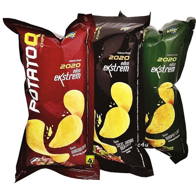 

[AS] POTATO Q CHIPS KERIPIK KENTANG 22gr KOREAN BBQ RUMPUT LAUT SOSIS JUMBO BARBEKIU BARBEQUE CEMILAN ANAK MAKANAN RINGAN KRIPIK POTATO-Q POTATOQ