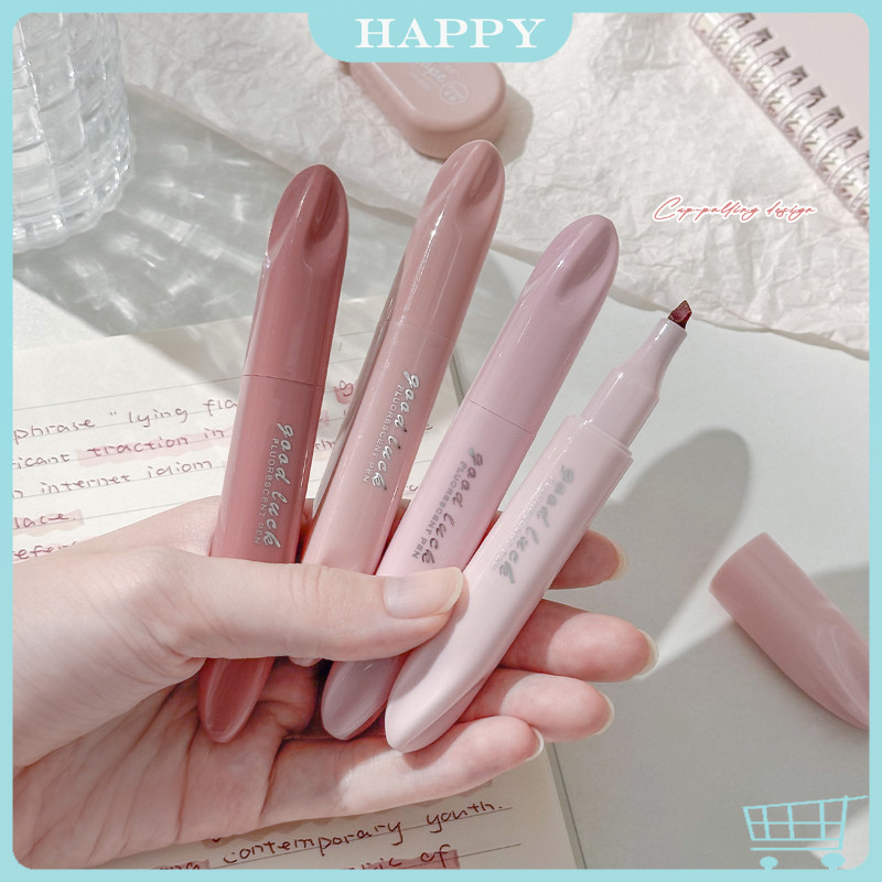 

Ready 4pcs Stabilo Warna Warni Spidol Pastel Highlighter Pen Set Lucu Journal Marker Pen Alat Tulis Stationery Korea School Stuff