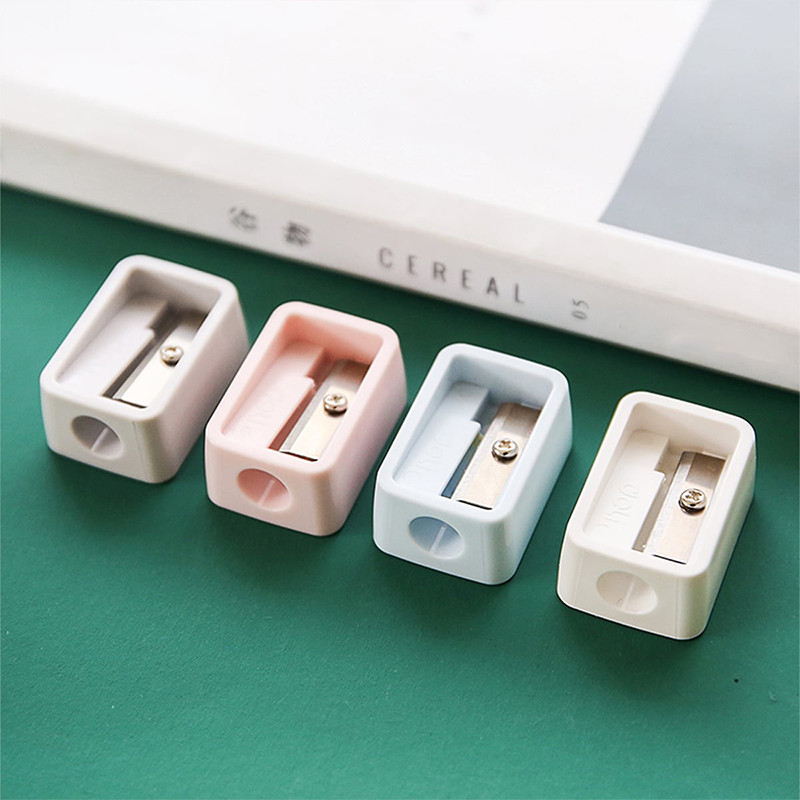 

5Pcs Plastic Cute Pencil Mini Sharpeners Candy Color Standard Pencil Cutting Machine Student School Office Stationery