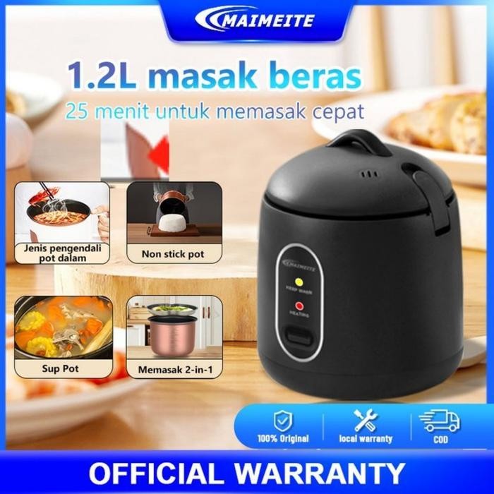 TERBARU MAIMEITE Rice Cooker Mini/Panci anti lengket penanak nasi/Penanak Nasi Multifungsi 1,2LMagic