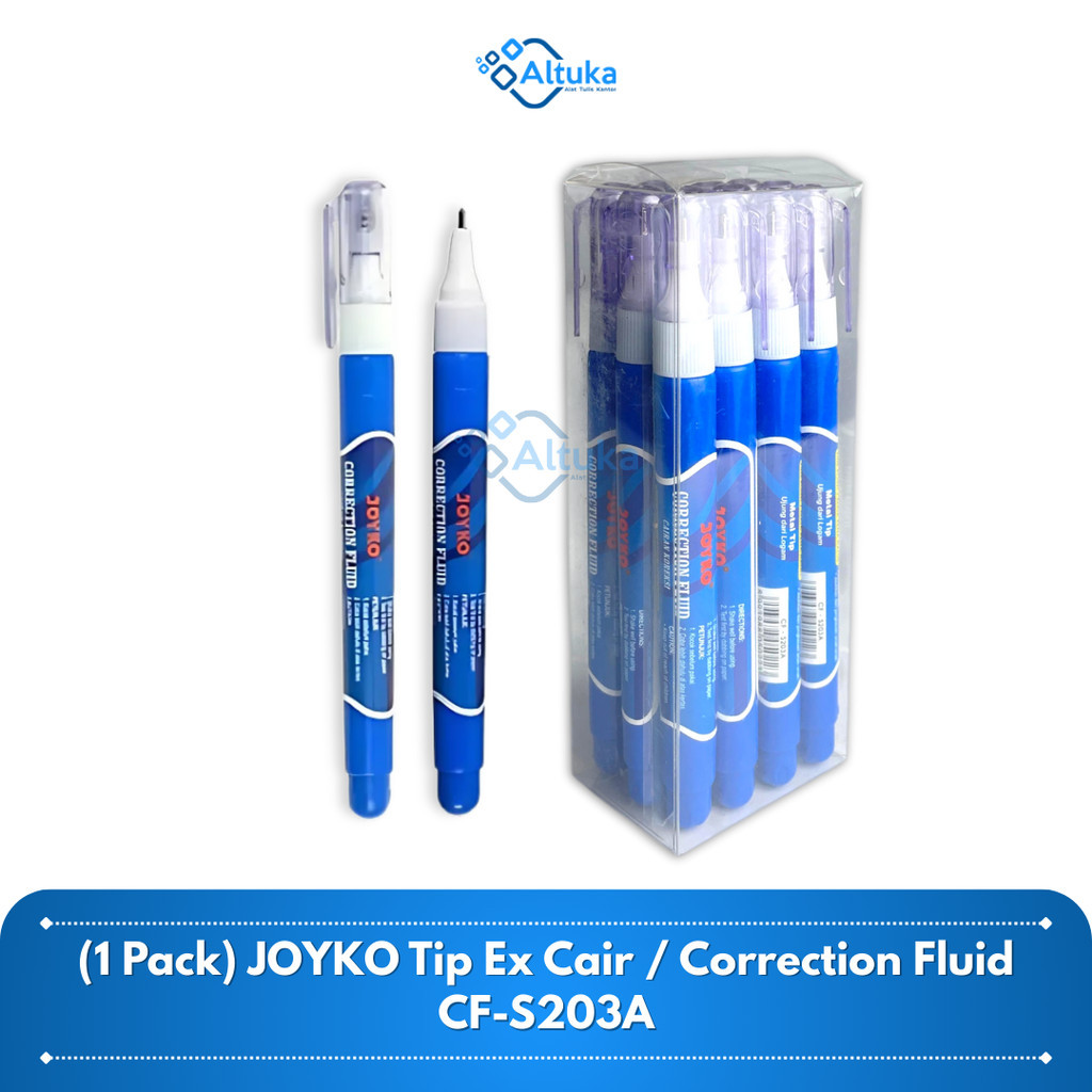 

(12 Pcs) JOYKO Correction Fluid / Tip Ex Cair / Cairan Koreksi Penghapus CF-S203A