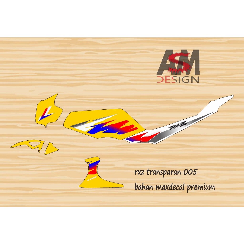 Striping stiker yamaha rxz catalyzer transparan 005