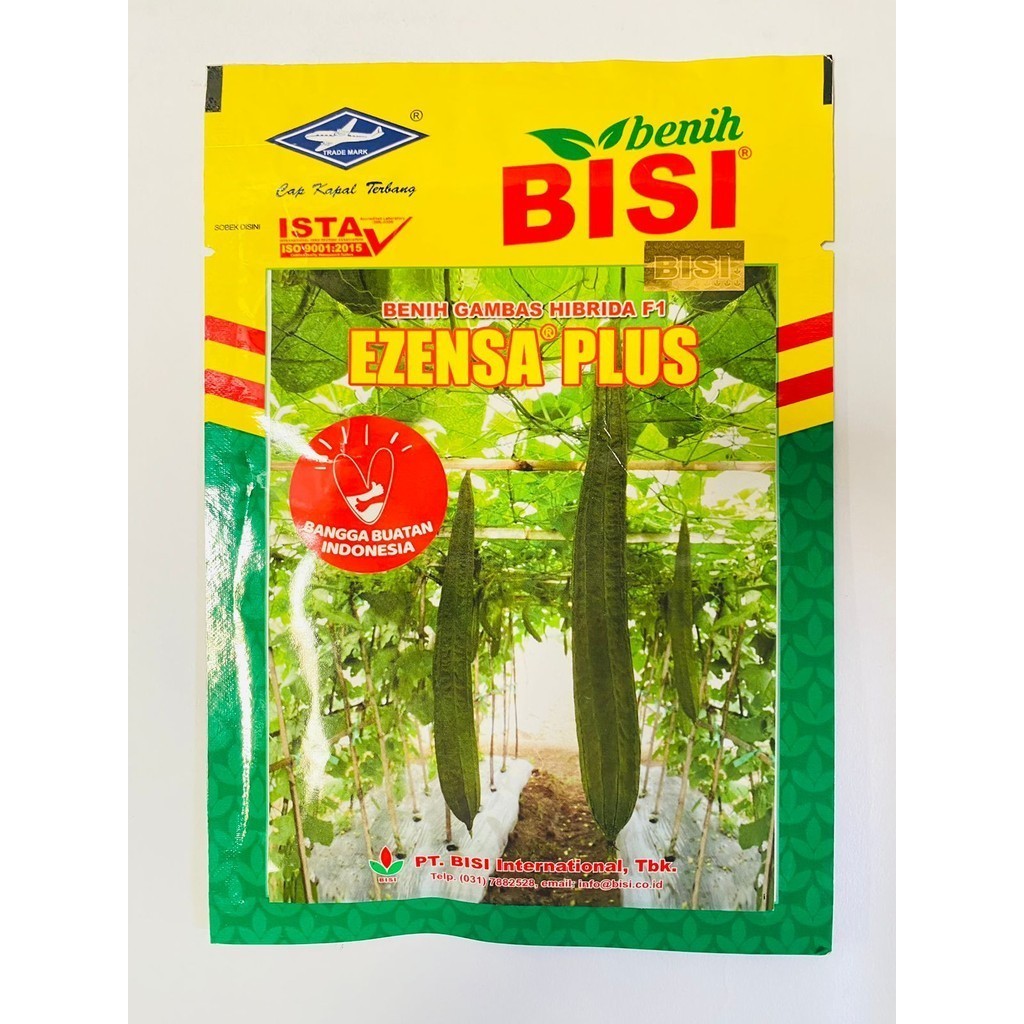 Benih bibit biji gambas ESENZA plus 10 gram atau 60 bijian dr Cap Kapal Terbang
