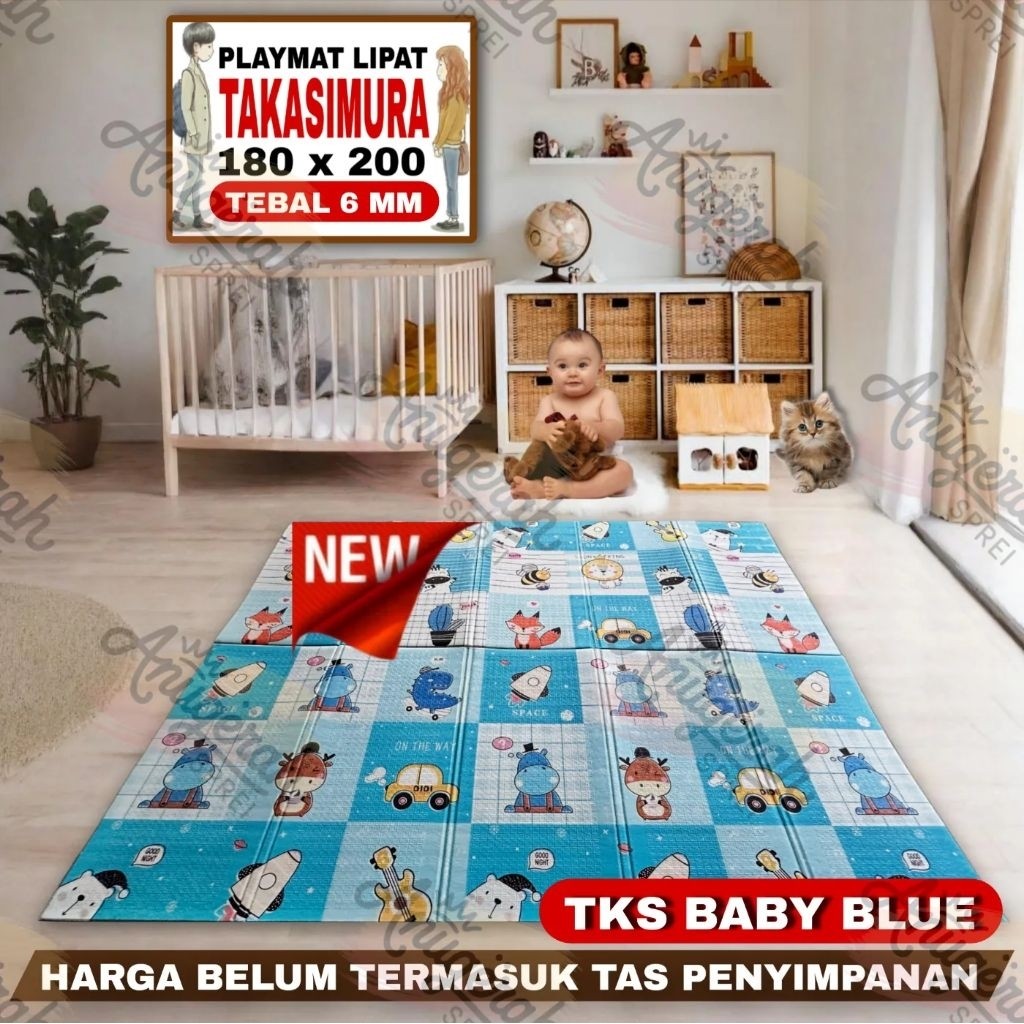 PLAYMAT YAKIMURA 180X200 TEBAL 6MM TERMURAH PLAYMAT EKONOMIS KARPET LIPAT PLAYMAT BAYI KARPET BAYI
