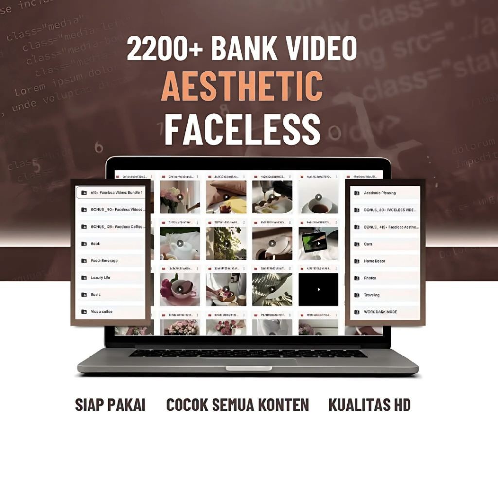 

2200+ Bank Konten Video Faceless Aesthetic - 2200+ Video Aesthetic Tanpa Wajah – Solusi Konten Viral Tanpa Ribet